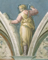 Skulptur, Die vier Künste, Peduccio, Camera della Fama, 1542